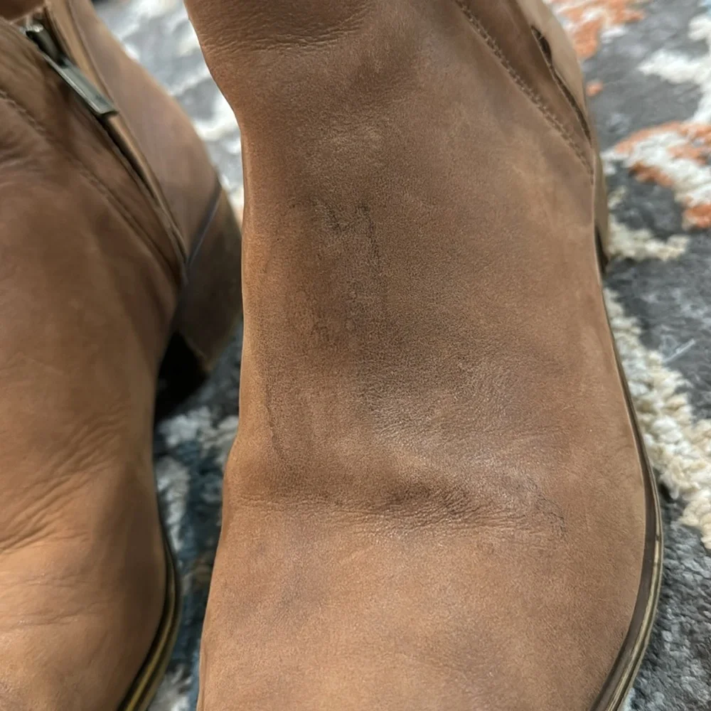 Lucky Brand‎ Brenon Brown Leather Ankle Boots Women’s Size 8.5